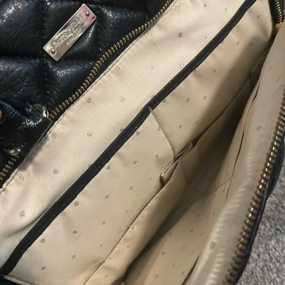 Kate Spade Black Quilted Laptop Bag with Flap Closure - Picture 4 of 5